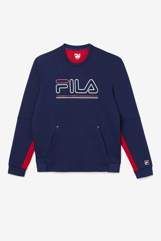 Fila Sweatshirt Herre Mørkeblå Dooley Tech Crew GSP-087431